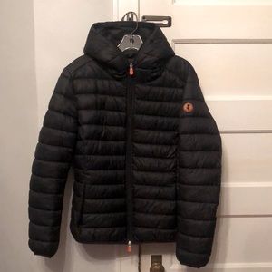 Save The Duck synthetic Plumtech down, winter jacket.  Size 4 XL. Black.